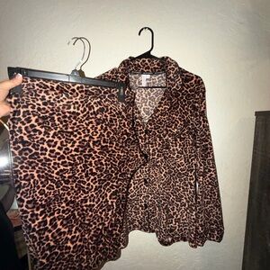 Leopard Print Pajama Set